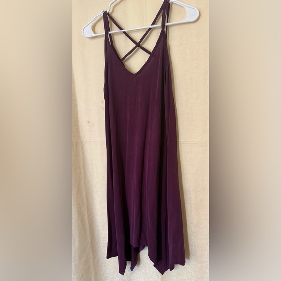Mudd Dress,Women’s Junior Sz Medium, Red Wine Color, Stretchy Asymmetrical Dress - Picture 5 of 7